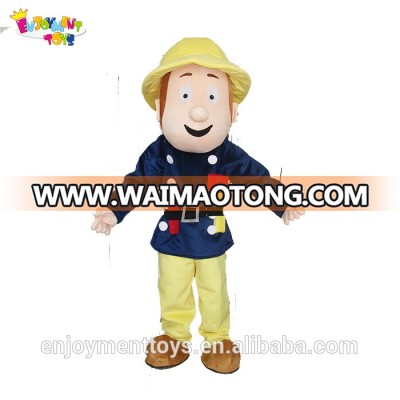 Enjoyment CE promotion fireman Sam cartoon mascot costume for adults