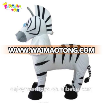 Enjoyment CE popular adult 2 persons zebra mascot costume for event